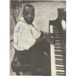 Jimmy Rushing blues pianist signed 8 x 6 inch b/w magazine photo. Condition 7/10. All autographs