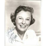 June Allyson signed vintage 9.5 x 7.5 inch b/w photo to Mike. Condition 8/10. All autographs come
