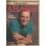 Kirk Douglas signed 1987 Newspaper featuring him on front. Condition 8/10.