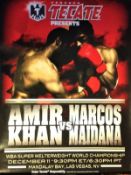 Amir Khan Vs Marcos Maidana 2010 World Title 16x21 Boxing Poster. Condition 8/10.