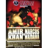 Amir Khan Vs Marcos Maidana 2010 World Title 16x21 Boxing Poster. Condition 8/10.