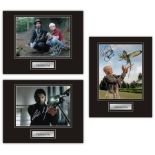 Set of 3 Stunning Displays! Primeval hand signed professionally mounted displays.