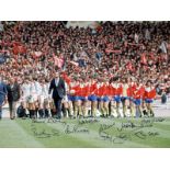 Southampton 1976, Football Autographed 16 X 12 Photo, A Superb Image Depicting Southampton Players