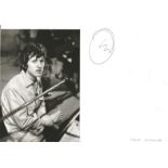 Steve Winwood Singer Signed Page With Photo. Condition 8/10.