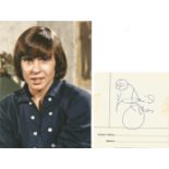 Davy Jones (1945-2012) Monkees Singer Signed Page With Photo. Condition 8/10.