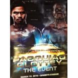 Manny Pacquiao Vs Joshua Clottey 2010 World Title 27x38 Boxing Poster. Condition 8/10.