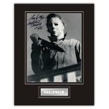 Stunning Display! Halloween Tony Moran hand signed professionally mounted display.