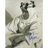 Peter O'Toole signed 10 x 8 inch b/w Lawrence of Arabia photo. Condition 8/10.