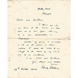 Prime Minister Stanley Baldwin hand written letter 1924, 10 days before the election