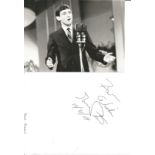 Gene Pitney (1940-2006) Singer Signed Page With Photo. Condition 8/10.