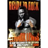 Lennox Lewis Vs Hasim Rahman 2001 World Title 27x40 Boxing Poster. Condition 8/10.