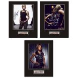 Set of 3 Stunning Displays! Ladies of Battlestar Galactica hand signed professionally mounted