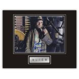 Stunning Display! RARE! Alien Harry Dean Stanton (deceased) hand signed professionally mounted