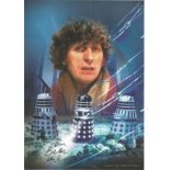 Dr Who Tom Baker signed 12 x 8 inch colour photo. Condition 9/10.