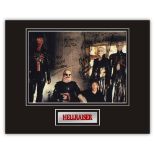 Stunning Display! Hellraiser multi signed professionally mounted display.