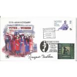 Margaret Thatcher signed 1968 50th ann Votes for Women cover, doubled in 1999 with Votes for Women