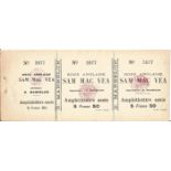 Sam Mcvea Vs Bill Harris 1909 Rare French Onsite Heavyweight Boxing Ticket. Condition 8/10.