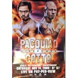 Manny Pacquiao Vs Miguel Cotto 2009 World Title 27x38 Boxing Poster. Condition 8/10.