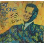 Pat Boone Signed Lp Record When I Fall In Love. Condition 8/10.