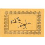 Kirk Douglas signed bookplate. Condition 9/10.