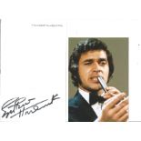 Englebert Humperdinck Singer Signed Page With Photo. Condition 8/10.