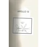 Apollo 13 commander Jim Lovell signed bookplate inside Apollo 13 hardback book