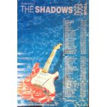 The Shadows 1990 20x30 Tour Poster Signed By Hank Marvin, Bruce Welch & Mark Griffiths.
