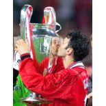 Ryan Giggs 1999, Football Autographed 16 X 12 Photo, A Superb Image Depicting Giggs Kissing The
