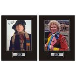 Set of 2 Stunning Displays! Doctor Who hand signed professionally mounted displays.