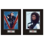 Set of 2 Stunning Displays! V hand signed professionally mounted displays.