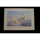 Robert Taylor Hostile Sky Artist Proof signed by 4 WW2 pilots (2 Luftwaffe Fw-190 pilots and 2 USAAF