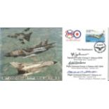 WW2 Dambuster 617 Sqn veterans multiple signed 80th ann. RAF cover. Autographs of Sqn Ldr G