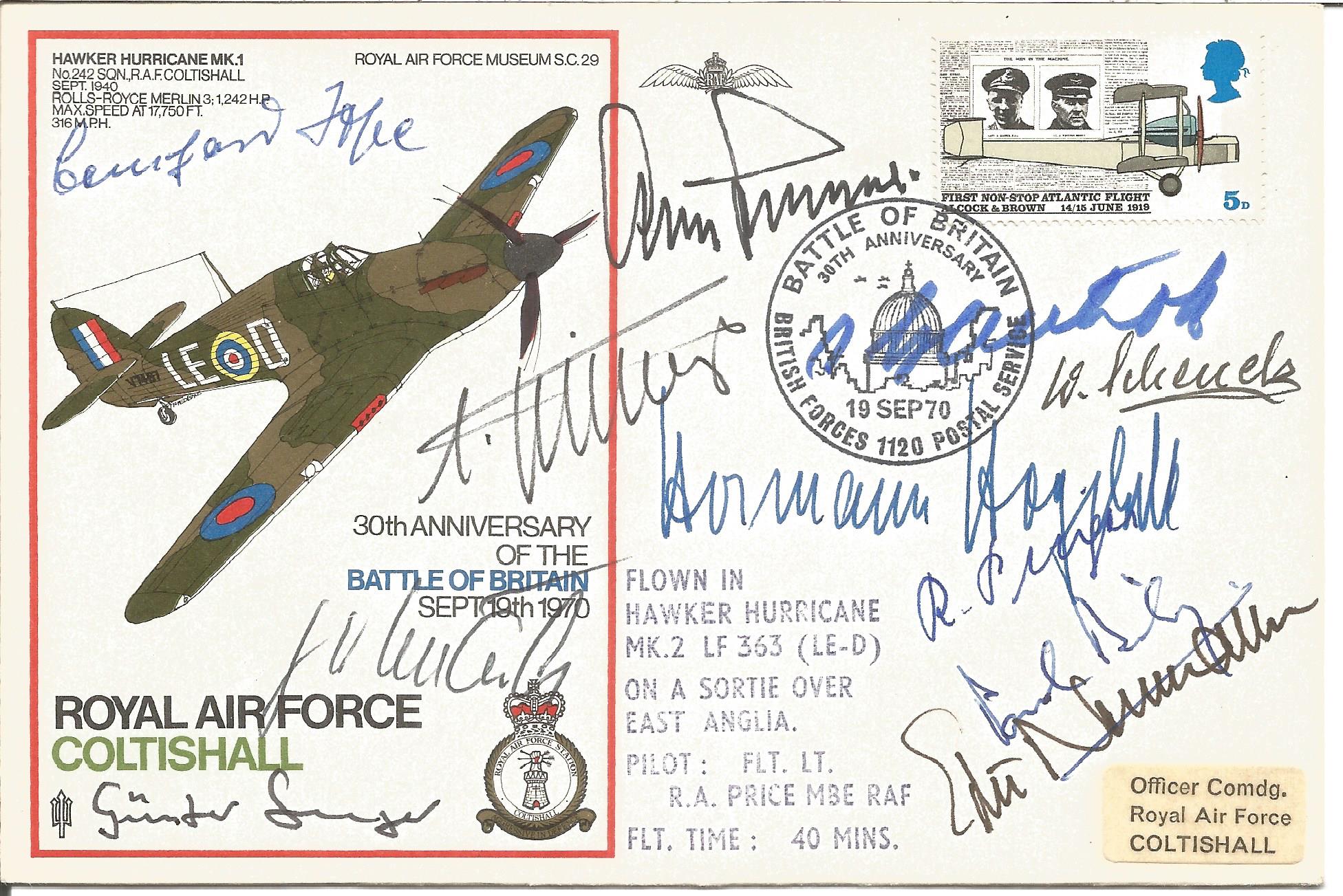 WW2 Luftwaffe aces multiple signed cover Paul Richey, Adolf Galland, Johannes Steinhoff, Wolfgang