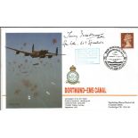 WW2 617 Sqn Ldr Tony Iveson DFC signed 1991 Dortmund Ems Canal Cambridge stamps cover. All