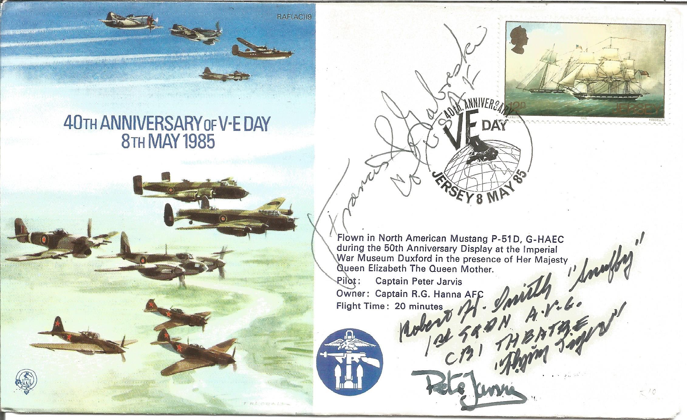 WW2 US Fighter aces multiple signed cover. Col Francis S. Gabreski USAF, Pete Jarvis and Robert H.