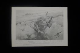 Robert Taylor THE EAGLES DIVIDE - The Masterwork Drawing Fighter Pilots Edition signed by 11 WW2