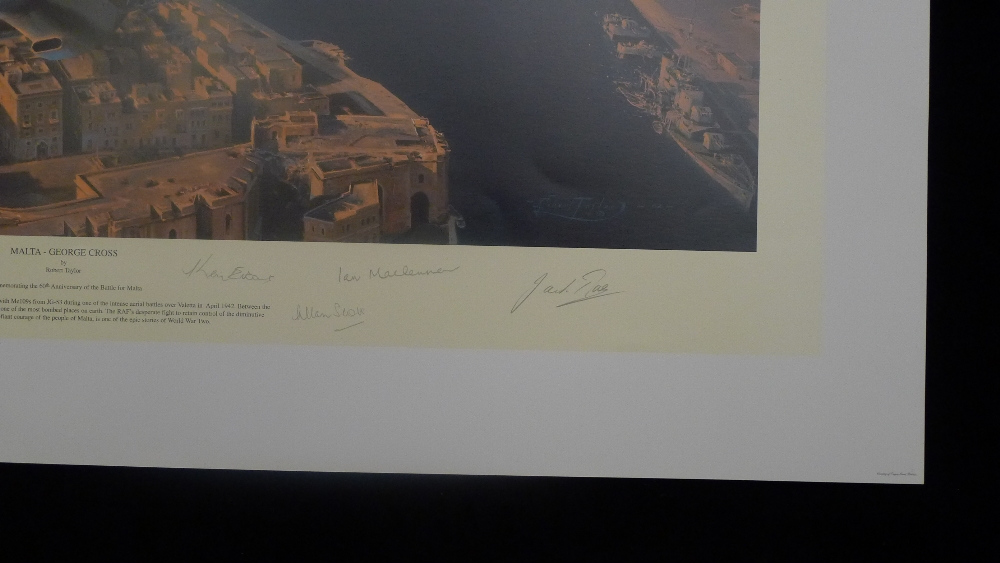 Robert Taylor Malta George Cross Malta Edition signed by 9 pilots who fought in the historic WW2 - Image 3 of 5