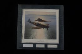 Robert Taylor Spitfires over St Michaels Mount The 70th Anniversary Edition signed by 6 of the top