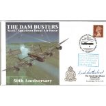 WW2 Dambuster raid veteran Fred Sutherland signed 50th ann Dams Raid cover. All autographs come with