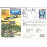 Hermann Hogeback and Douglas Bader signed RAFES cover No. 18 of 20. Reflown from London to