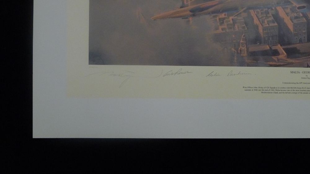 Robert Taylor Malta George Cross Malta Edition signed by 9 pilots who fought in the historic WW2 - Image 2 of 5