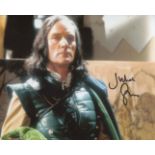 Doctor Who 8x10 scene photo signed by actor Julian Glover. All autographs come with a Certificate of