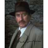 Poirot 8x10 TV detective drama photo signed by actor Philip Jackson as Inspector Japp. All