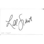 Lee Grant signed 5x3 white card. American actor. All autographs come with a Certificate of