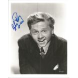 Mickey Rooney signed 10x8 black and white photo. Young image. All autographs come with a Certificate