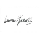 Lauren Bacall signed 5x3 white card. American actress. All autographs come with a Certificate of