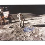 Space Astronaut Charlie Duke signed 10x8 colour photo. All autographs come with a Certificate of