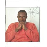 Linford Christie signed colour magazine photo. All autographs come with a Certificate of