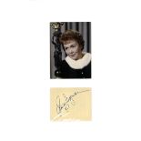 Jane Wyman signature piece, mounted below colour photo. Approx overall size 16x10. All autographs