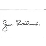 Gena Rowlands signed 5x3 white card. American actress. All autographs come with a Certificate of